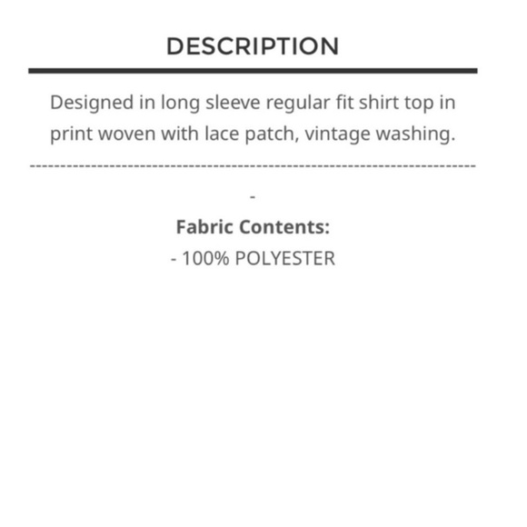 POL floral top - patch top - lace crochet button down top medium/large Boutique - Picture 4 of 11